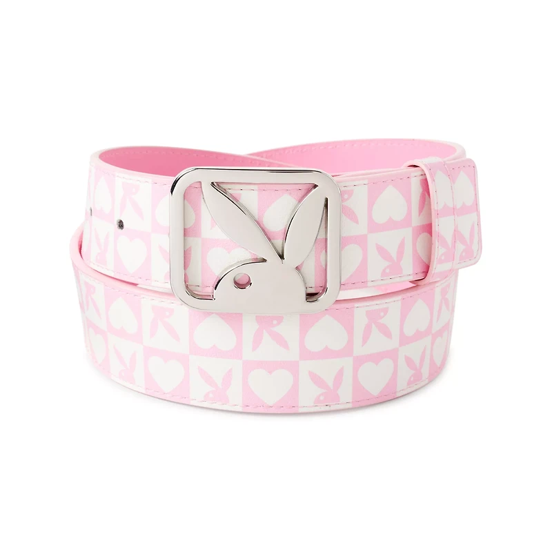 Playboy Pink and White Belt