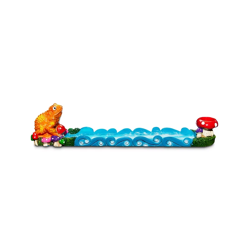 Mushroom Frog Flat Incense Burner