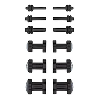 Black and CZ Plugs - 6 Pair