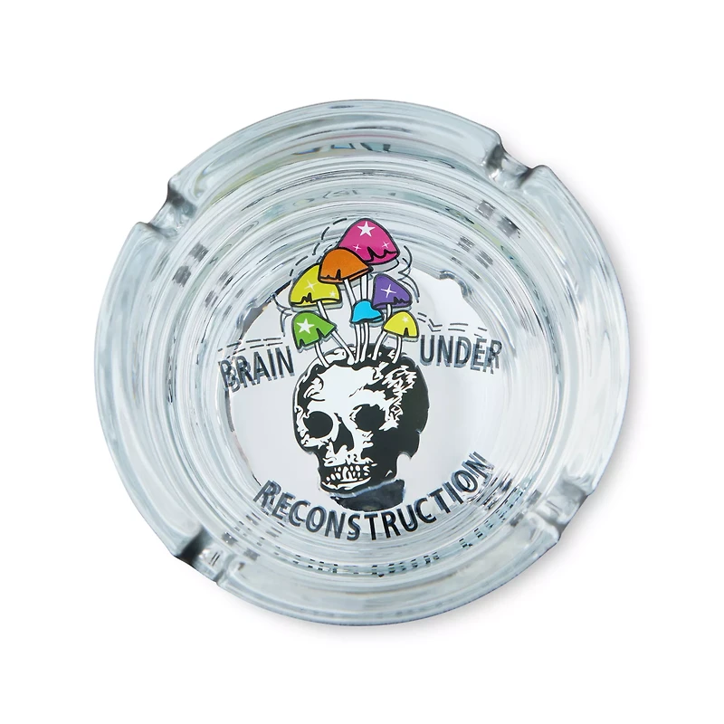Brain Under Reconstruction Skull Mushroom Ashtray
