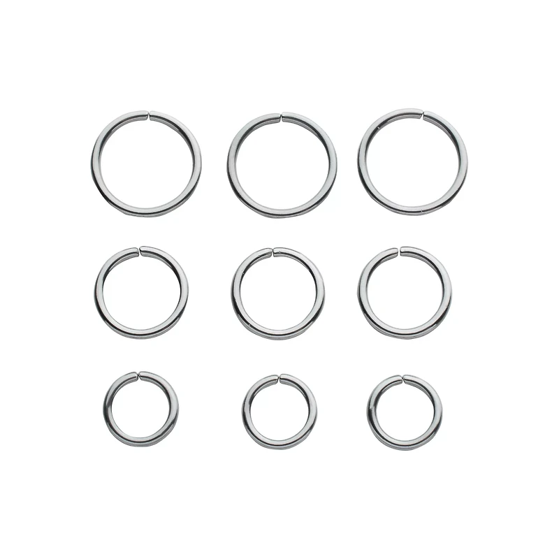 Multi-Pack Seamless Cartilage Hoops - 9 Pack