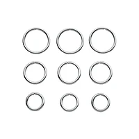 Multi-Pack Seamless Cartilage Hoops - 9 Pack