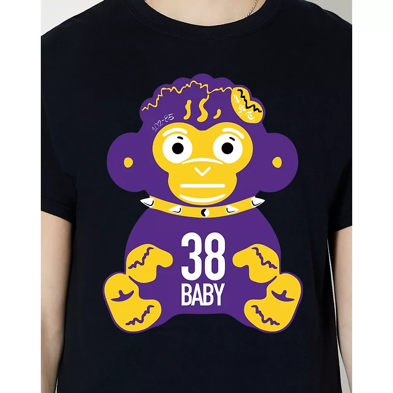 Purple and Yellow NBA Monkey T Shirt - YoungBoy