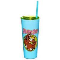 Scared Scooby Doo Travel Tumbler with Straw - 22 oz.