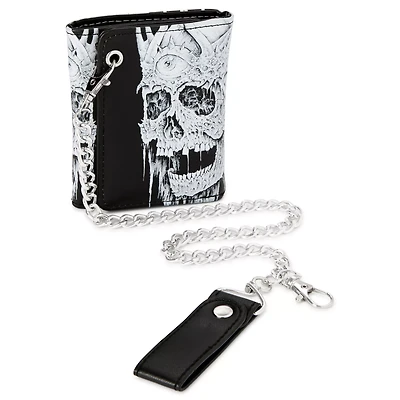 Third Eye Skull Chain Wallet - Sawblade666