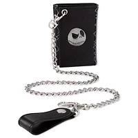 Jack Skellington Badge Chain Bifold Wallet - The Nightmare Before Christmas