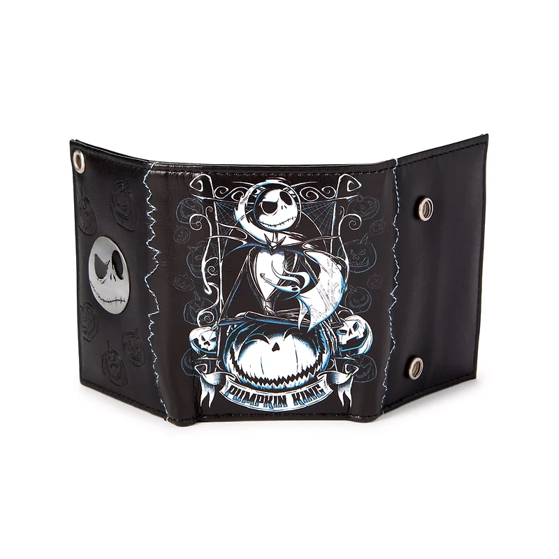 Jack Skellington Badge Chain Bifold Wallet - The Nightmare Before Christmas