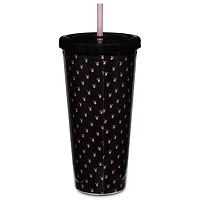 Playboy Glitter Cup with Straw - 20 oz.