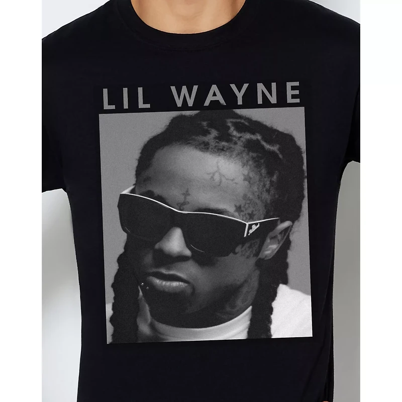 Black and White Lil Wayne T Shirt