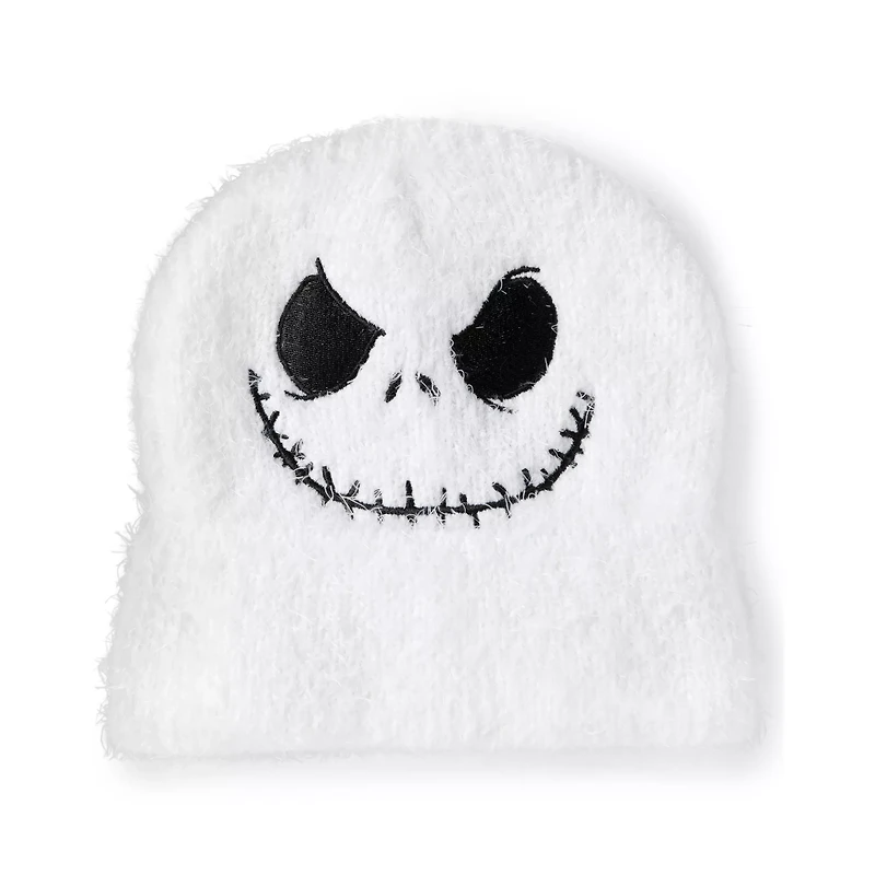 Fuzzy Jack Skellington Face Beanie Hat - The Nightmare Before Christmas