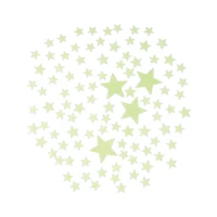 Glow in the Dark Star Stick-On Pieces - 100 Pack