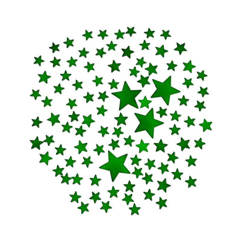 Glow in the Dark Star Stick-On Pieces - 100 Pack
