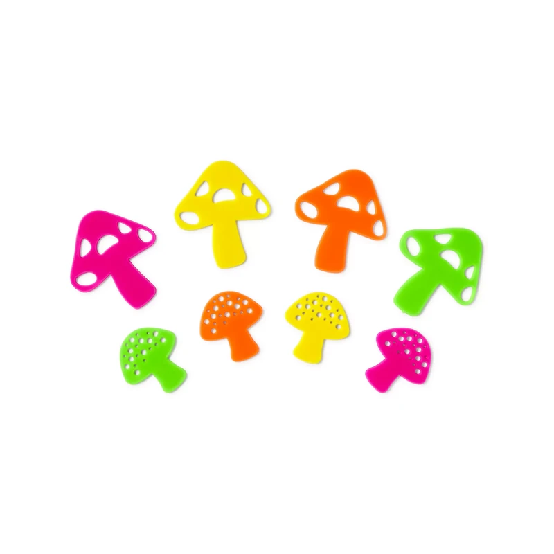 Black Light Mushroom Decals - 50 Pack