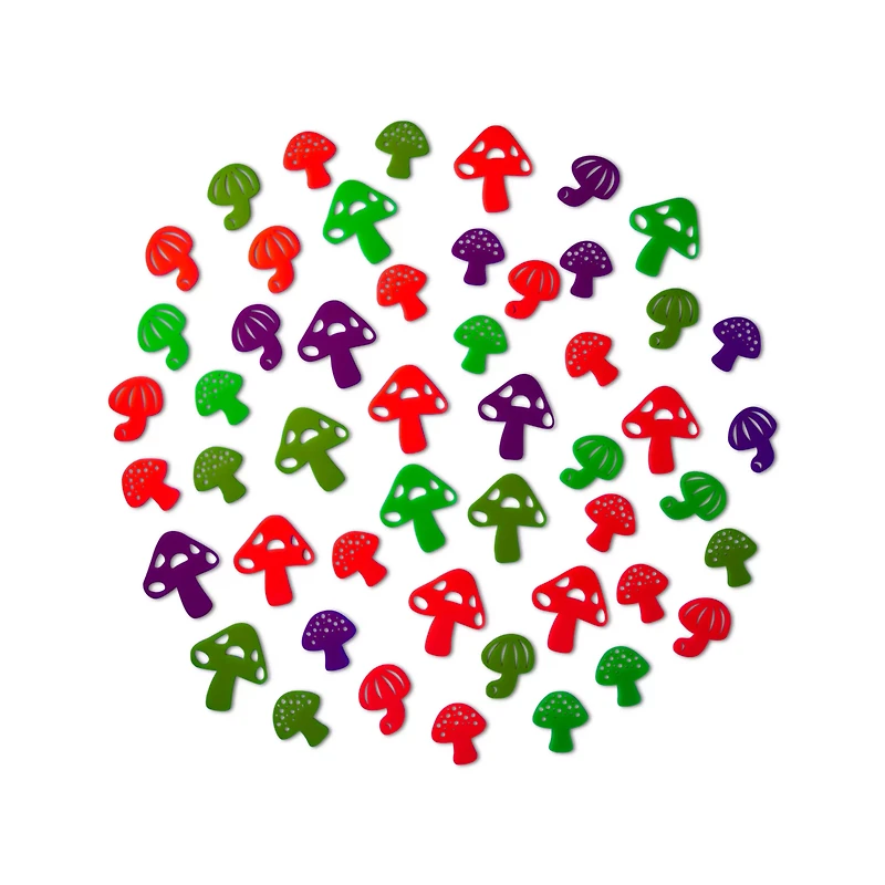 Black Light Mushroom Decals - 50 Pack