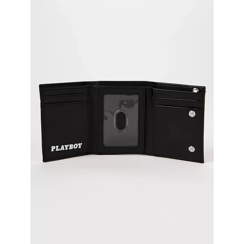 Black Playboy Icon Chain Wallet - Playboy