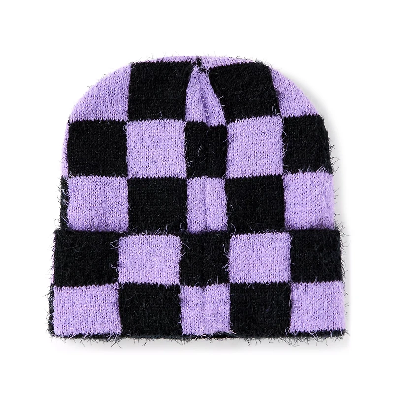 Fuzzy Gengar Checkered Beanie Hat - Pokémon