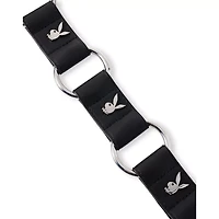 Playboy Bunny Silvertone Ring Belt