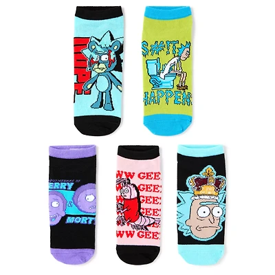 Rick and Morty No Show Socks - 5 Pack