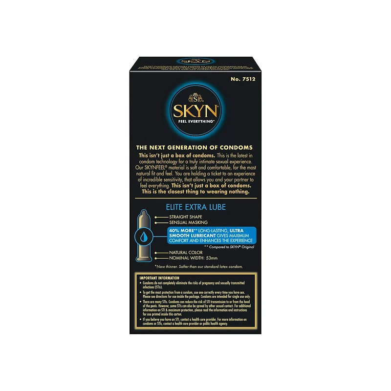 Skyn Non-Latex Extra Lube Condoms - 12 Pack