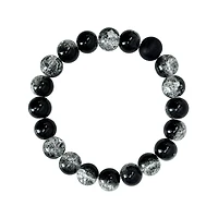 Smoky Black Long Distance Beaded Bracelets - 2 Pack