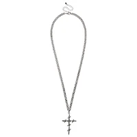 Barbed Cross Pendant Necklace