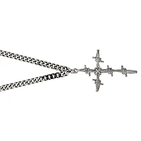 Barbed Cross Pendant Necklace