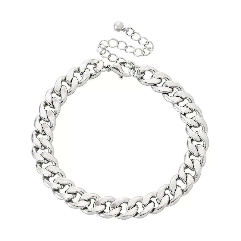 Multi-Pack Silver and Black Spike Chain Bracelets - 5 Pack