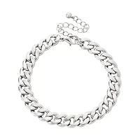 Multi-Pack Silver and Black Spike Chain Bracelets - 5 Pack