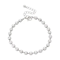 Multi-Pack Silver and Black Spike Chain Bracelets - 5 Pack