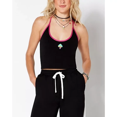 Mushroom Icon Halter Tank Top