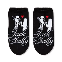 Multi-Pack Jack Skellington and Sally Romantic Ankle Socks 5 Pair - The Nightmare Before Christmas