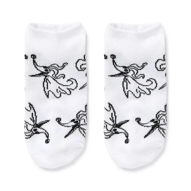 Multi-Pack Black and White Jack Skellington and Sally Ankle Socks 5 Pair- The Nightmare Before Christmas