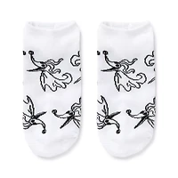 Multi-Pack Black and White Jack Skellington and Sally Ankle Socks 5 Pair- The Nightmare Before Christmas
