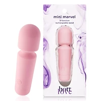 Pink Mini Marvel 8-Function Rechargeable Wand 4.5 Inch -  Hott Love