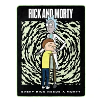 Rick and Morty Hug Fleece Blanket