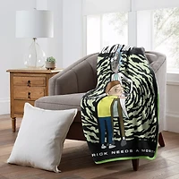 Rick and Morty Hug Fleece Blanket