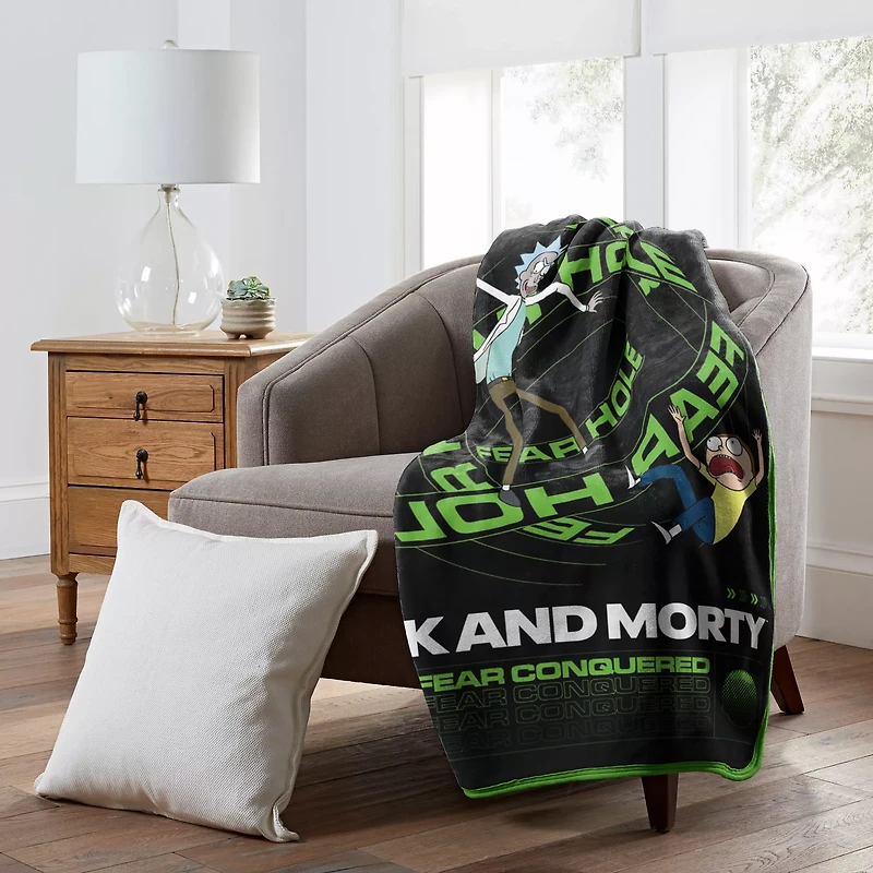 Rick and Morty Fear Conquered Fleece Blanket