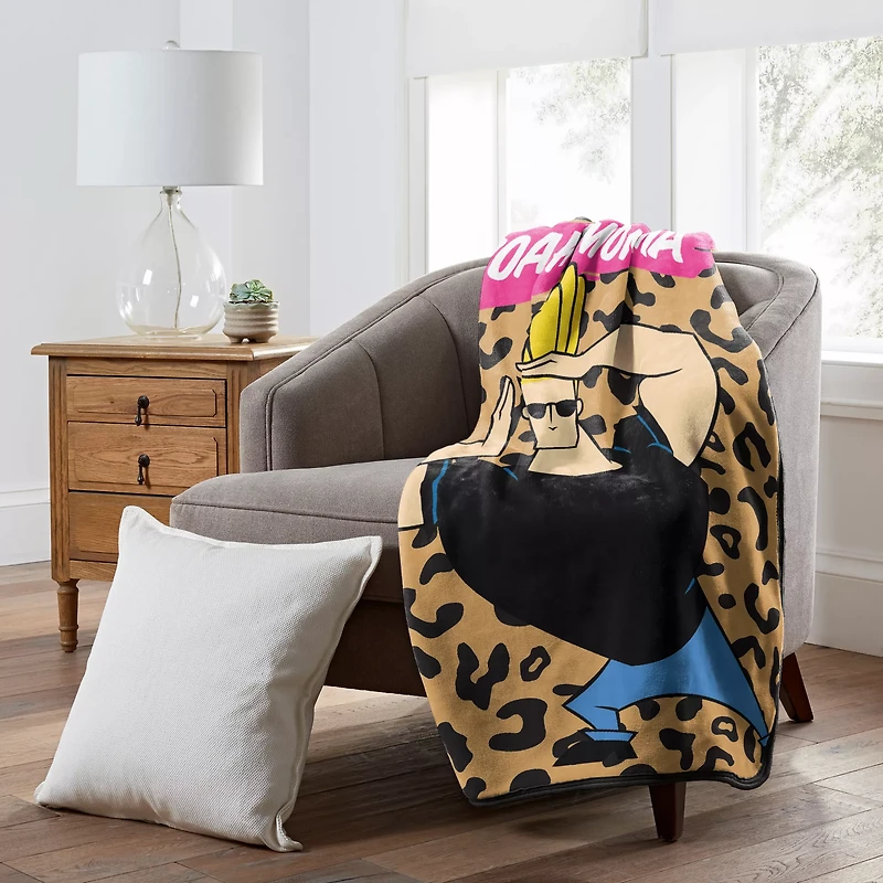Johnny Bravo Woah Momma Fleece Blanket