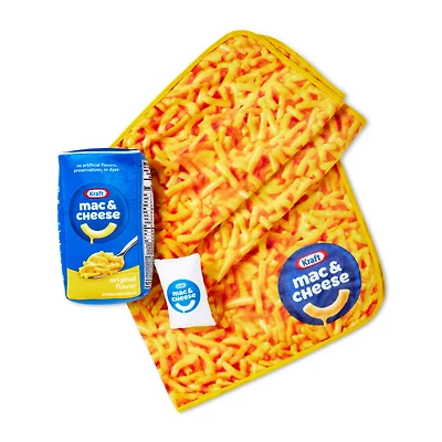 Kraft Mac & Cheese Fleece Blanket and Plush Set