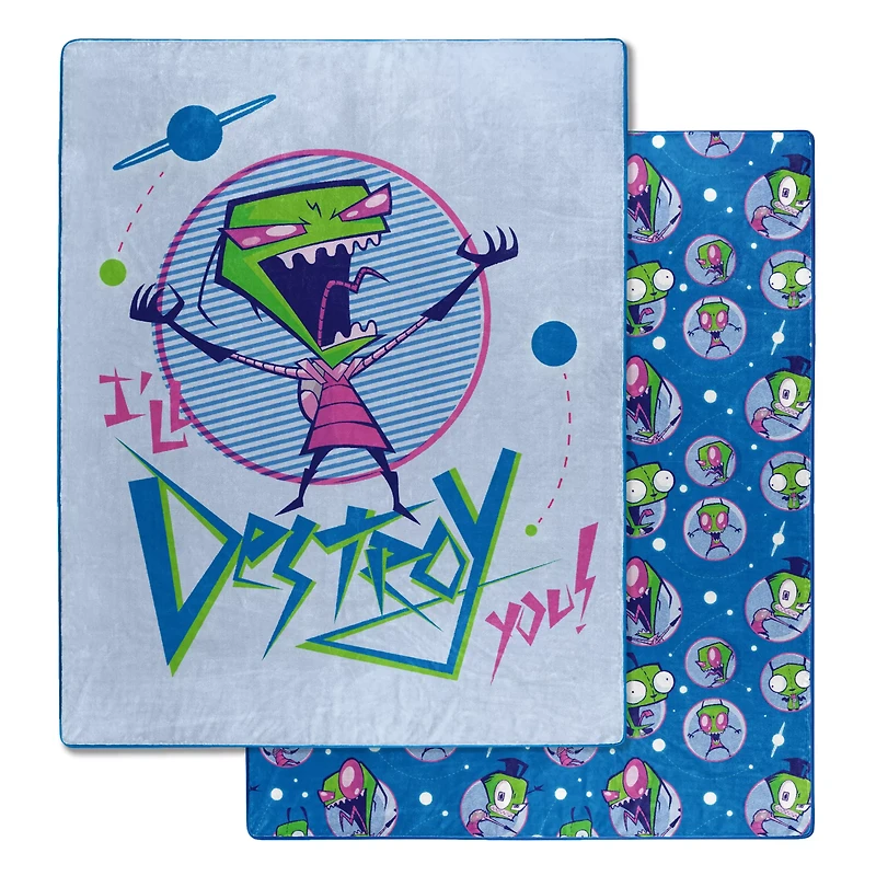 I'll Destroy You Fleece Blanket - Invader Zim