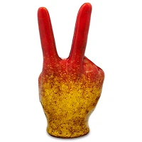 Red Peace Sign Hand Incense Burner