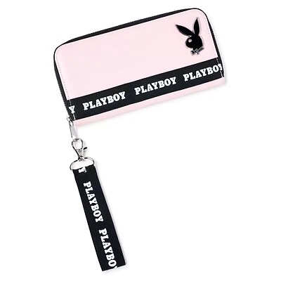 Pink Playboy Taping Zip Wallet
