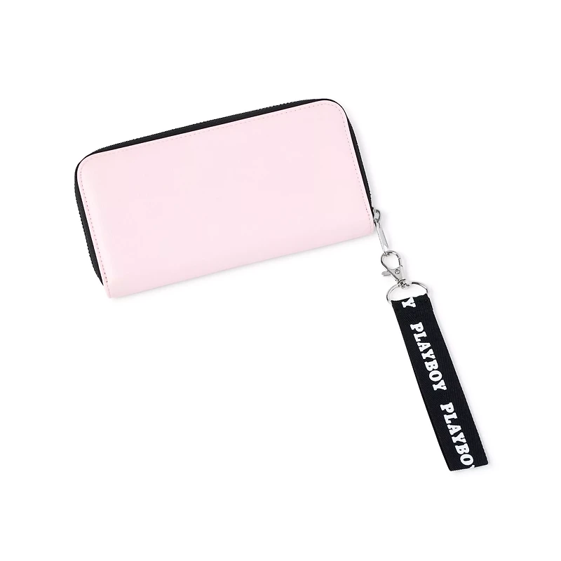 Pink Playboy Taping Zip Wallet