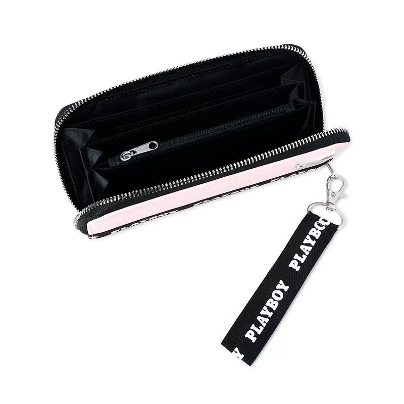 Pink Playboy Taping Zip Wallet