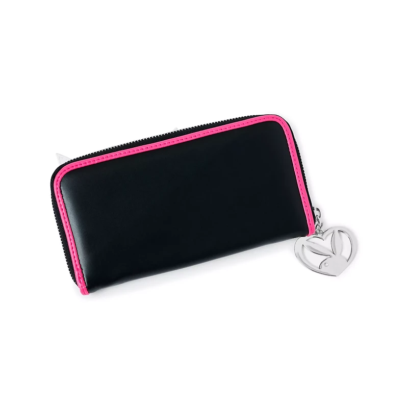 Playboy Bunny 3D Pink and Black Zip Wallet