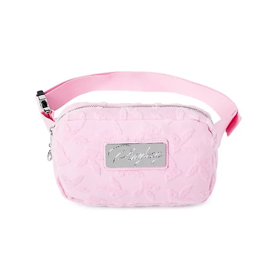Pink Playboy Bunny Debossed Terry Sling Bag