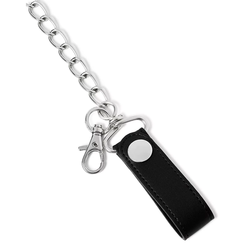 Black Playboy Bunny Trifold Chain Wallet
