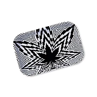 Black and White Pot Leaf Popout Tray