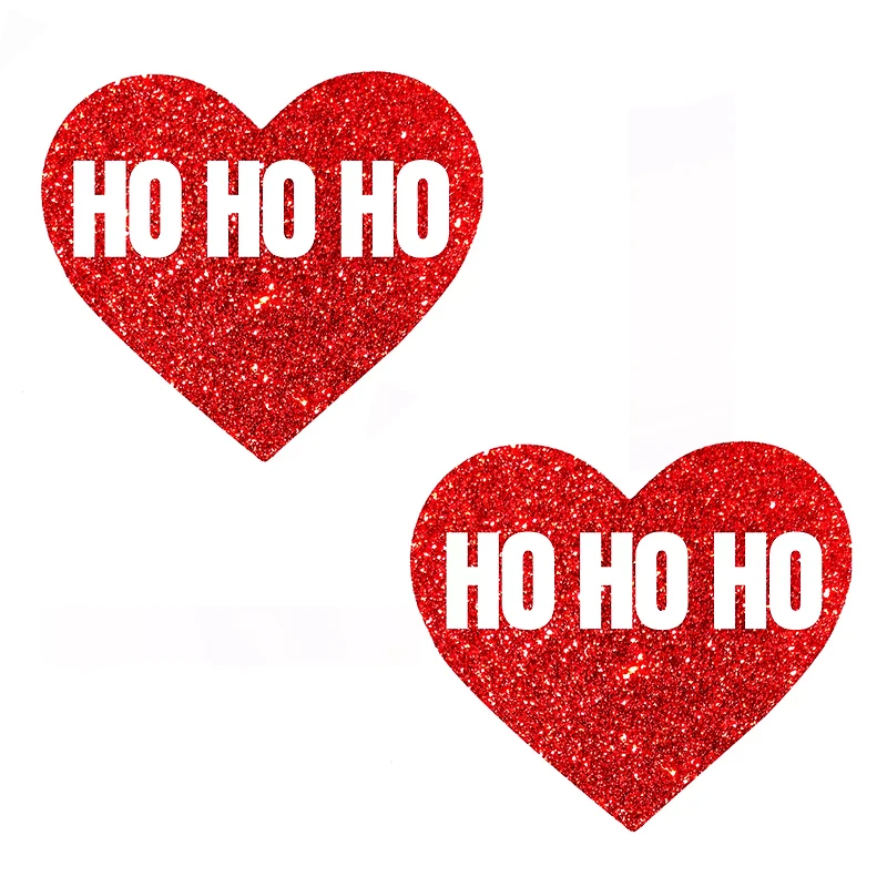 Ho Ho Ho Heart Nipple Pasties