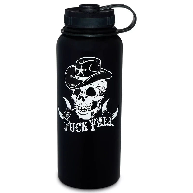 F Yall Skeleton Cowboy Water Bottle - 32 oz.